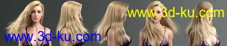 3D打印模型Monica Hair For Genesis 8 Female(s)的图片