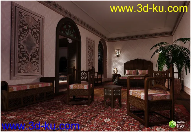 Moroccan Riad Bedroom模型的图片1