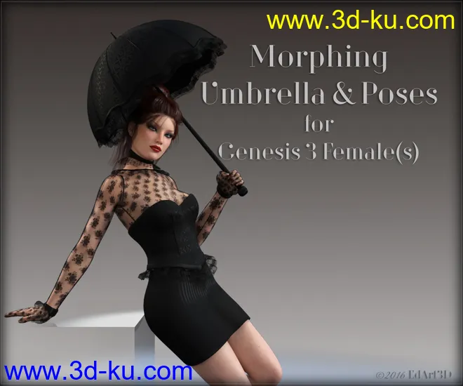 Morphing Umbrella and Poses for G3F模型的图片1