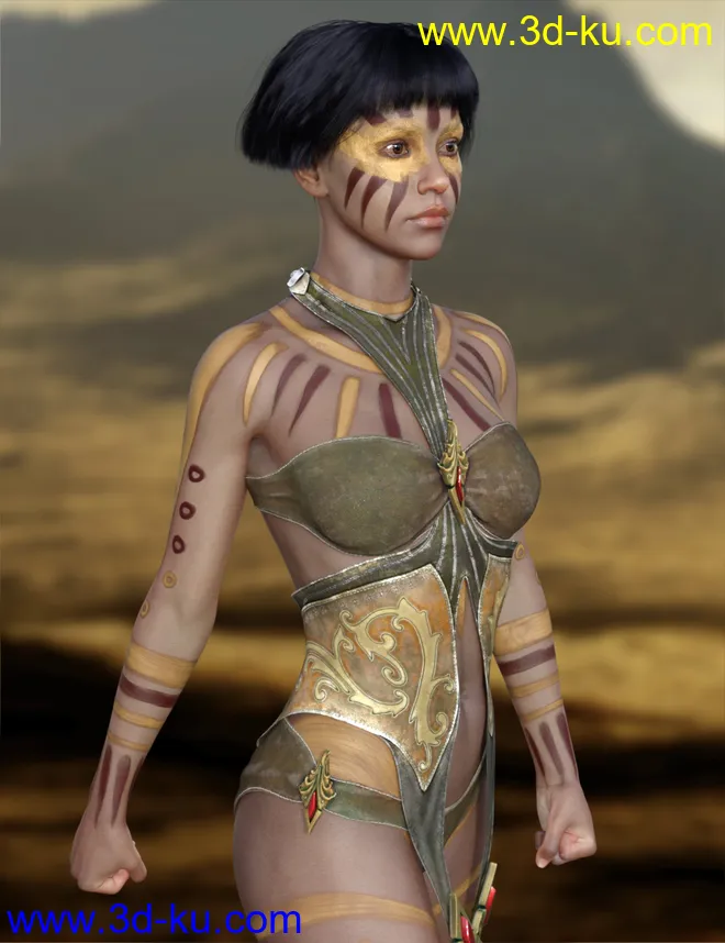 MRL dForce Bob Hair for Genesis 8 Female with Colour Mix Plus模型的图片5