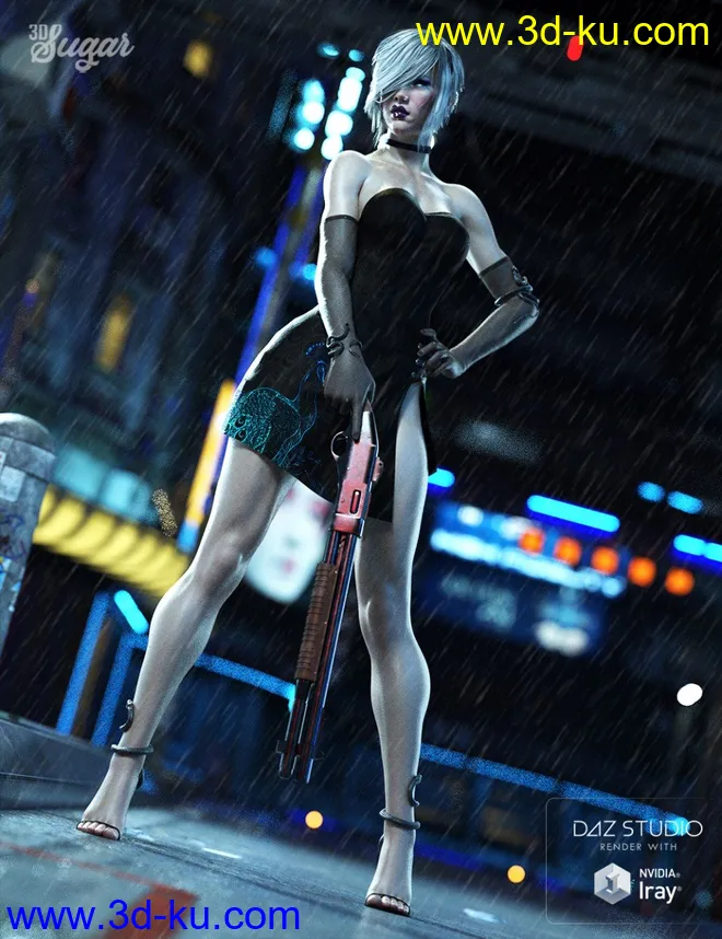 Mrs. Shotgun Poses and Prop for Genesis 8 Female模型的图片1