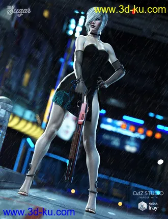 3D打印模型Mrs. Shotgun Poses and Prop for Genesis 8 Female的图片