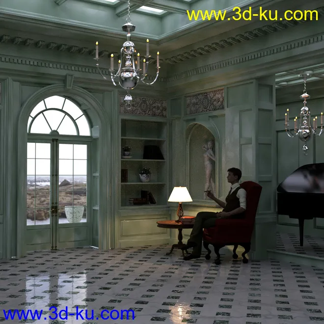 MS20_English_Study_for DAZ IRAY模型的图片1