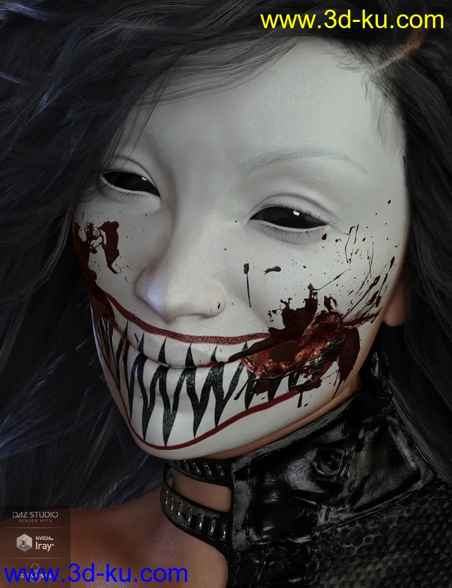 Mst KuchisakeOnna for Genesis 8 Female模型的图片9