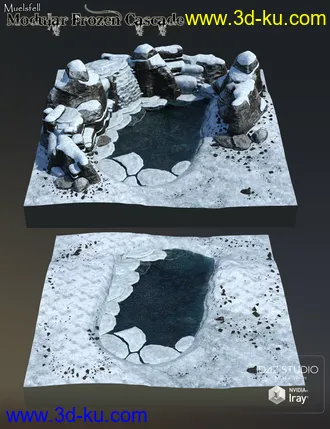 3D打印模型Muelsfell Modular Frozen Cascade的图片