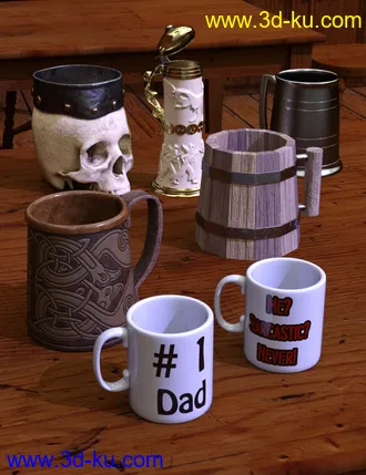 3D打印模型Mugs, Tankards, and Steins的图片