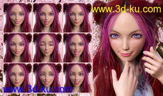 3D打印模型My Style - Expressions for Genesis 8 Female and Kanade 8的图片
