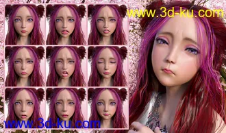 3D打印模型My Style - Expressions for Genesis 8 Female and Kanade 8的图片