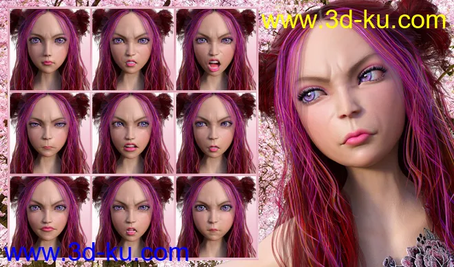 My Style - Expressions for Genesis 8 Female and Kanade 8模型的图片5