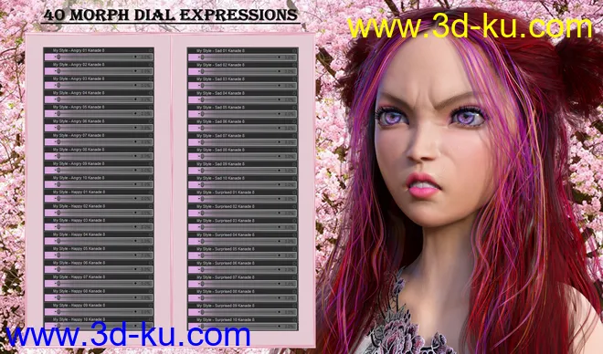 My Style - Expressions for Genesis 8 Female and Kanade 8模型的图片7