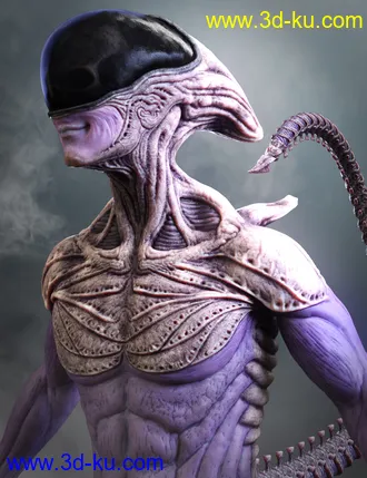 3D打印模型Mysterious Alien HD for Genesis 8 Male的图片