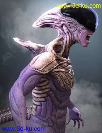 3D打印模型Mysterious Alien HD for Genesis 8 Male的图片