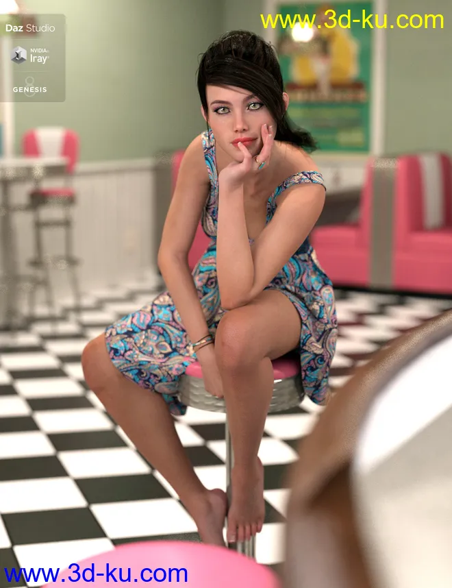 Natia for Genesis 8 Female模型的图片10