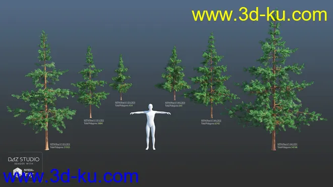 Nature Trees Pack 4模型的图片5