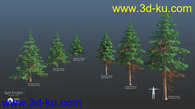 Nature Trees Pack 4模型的图片6
