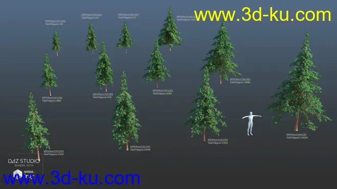 Nature Trees Pack 4模型的图片11