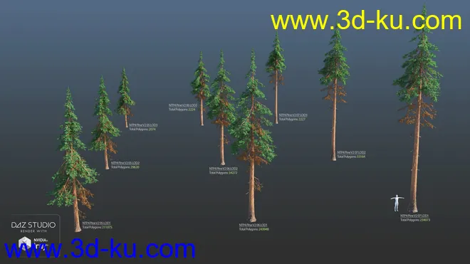 Nature Trees Pack 4模型的图片12