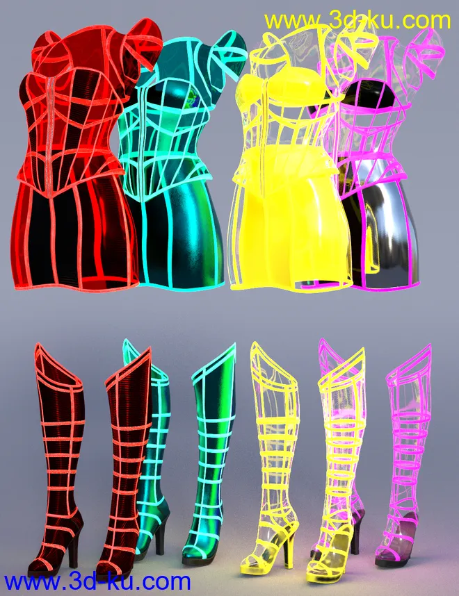 Neon Dream Outfit Textures模型的图片2