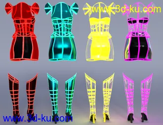 3D打印模型Neon Dream Outfit Textures的图片