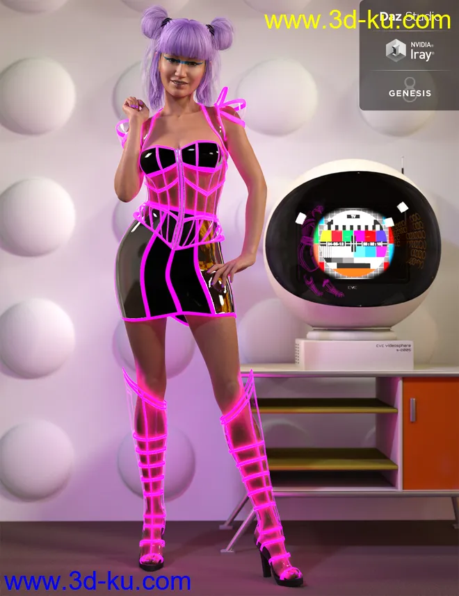 Neon Dream Outfit Textures模型的图片5