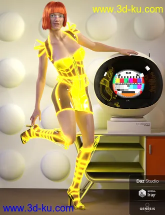 3D打印模型Neon Dream Outfit Textures的图片