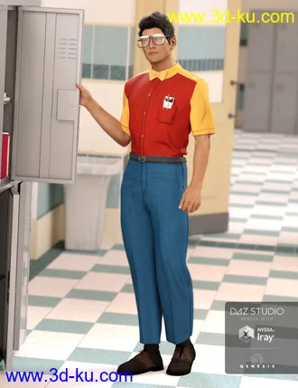 3D打印模型Nerdy Guy Outfit Textures的图片