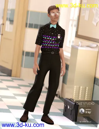 3D打印模型Nerdy Guy Outfit Textures的图片