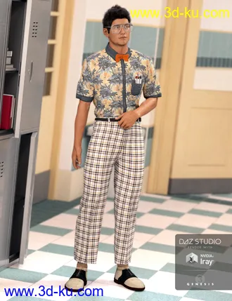 3D打印模型Nerdy Guy Outfit Textures的图片