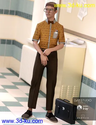 3D打印模型Nerdy Guy Outfit Textures的图片