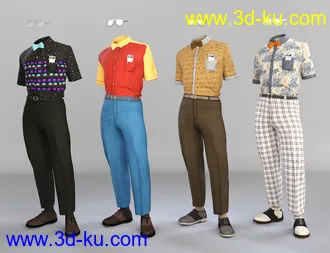 3D打印模型Nerdy Guy Outfit Textures的图片
