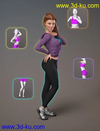 3D打印模型NG Build Your Own Standing Poses - Expansion Pack 1的图片