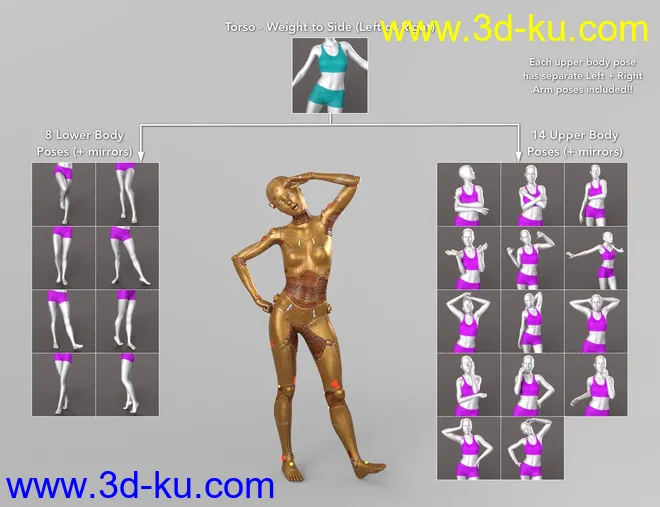 NG Build Your Own Standing Poses - Expansion Pack 1模型的图片8