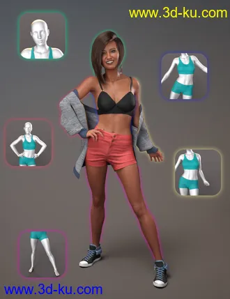 3D打印模型NG Build Your Own Standing Poses for Genesis 8 Female的图片