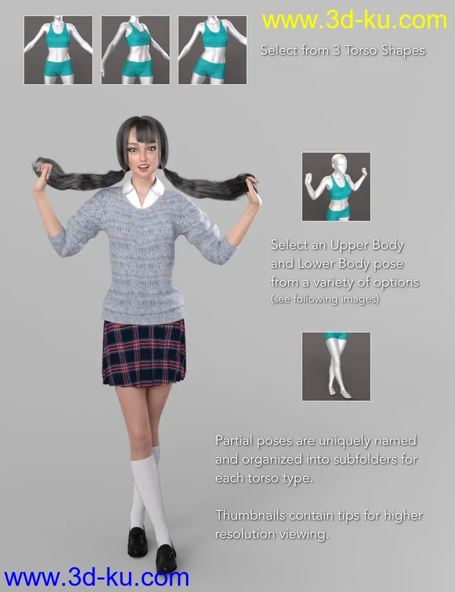 NG Build Your Own Standing Poses for Genesis 8 Female模型的图片2