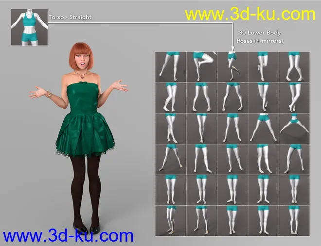 NG Build Your Own Standing Poses for Genesis 8 Female模型的图片3