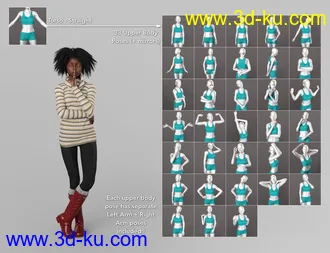 3D打印模型NG Build Your Own Standing Poses for Genesis 8 Female的图片