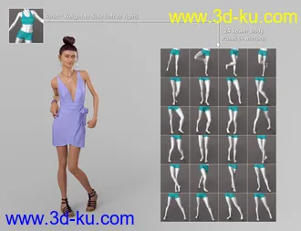 3D打印模型NG Build Your Own Standing Poses for Genesis 8 Female的图片