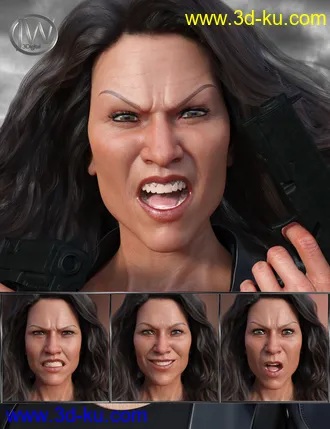 3D打印模型No Mercy - Expressions for Genesis 8 Female and Sydney 8的图片
