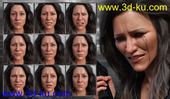 No Mercy - Expressions for Genesis 8 Female and Sydney 8模型的图片5