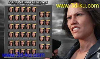 3D打印模型No Mercy - Expressions for Genesis 8 Female and Sydney 8的图片