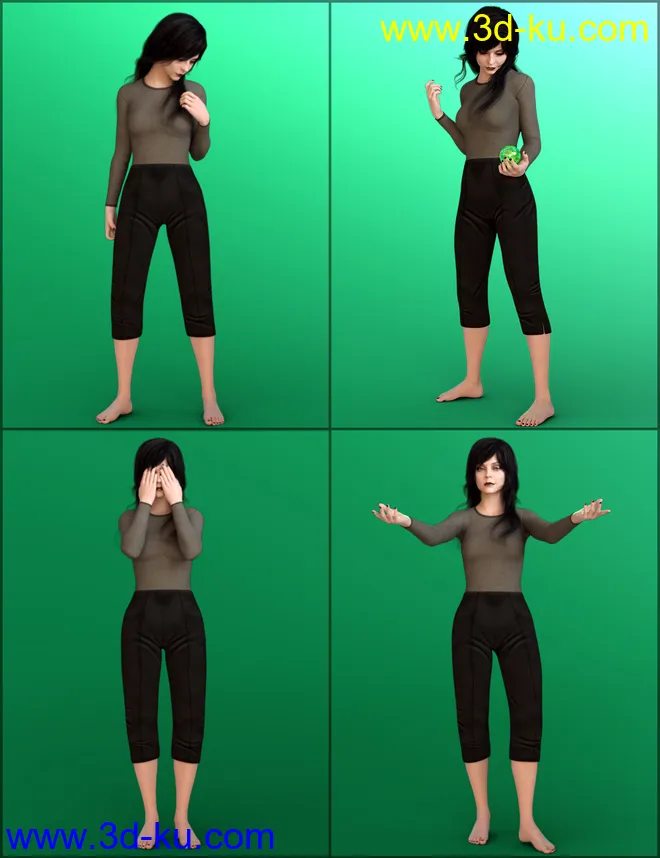 Nocturne Poses for Genesis 8 Female模型的图片2
