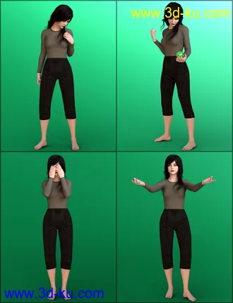 3D打印模型Nocturne Poses for Genesis 8 Female的图片