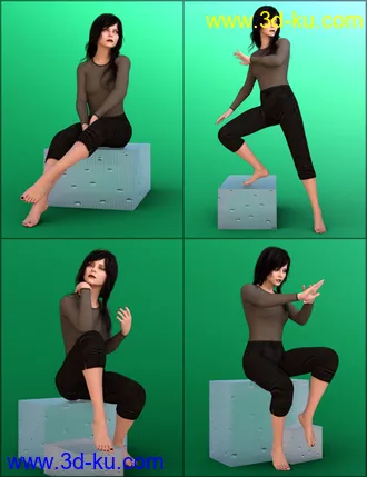 3D打印模型Nocturne Poses for Genesis 8 Female的图片