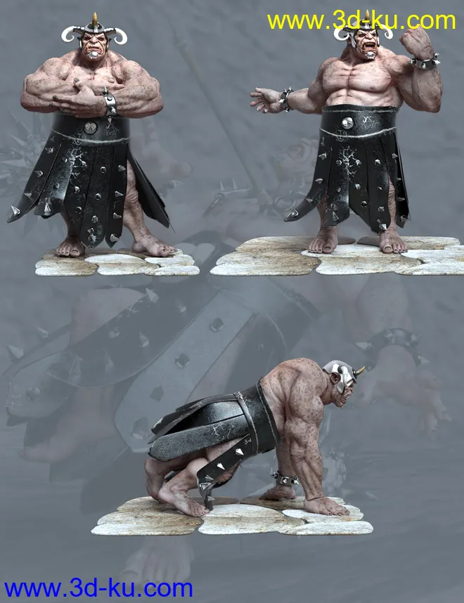 Ogre Poses for Genesis 8 Ogre HD模型的图片4