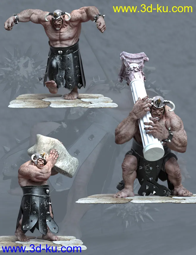 Ogre Poses for Genesis 8 Ogre HD模型的图片6
