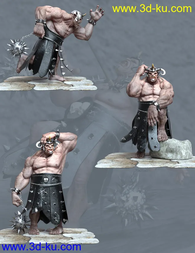 Ogre Poses for Genesis 8 Ogre HD模型的图片7