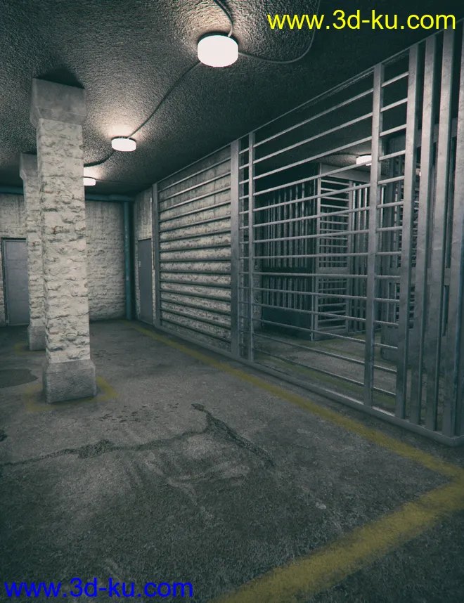 Old Prison Cells模型的图片1