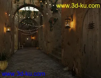 3D打印模型Old Town Alley的图片