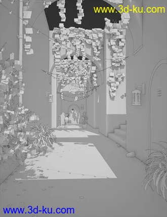 3D打印模型Old Town Alley的图片