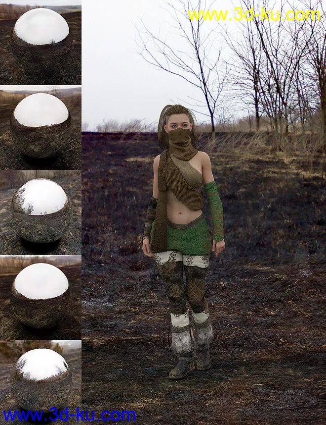 Orestes Iray HDRI Environments - The Burnt Lands模型的图片1
